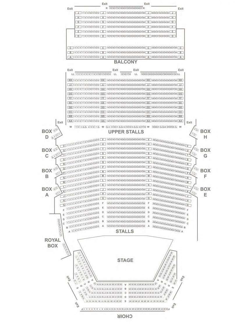 Fairfield Halls Concert Hall seating plan