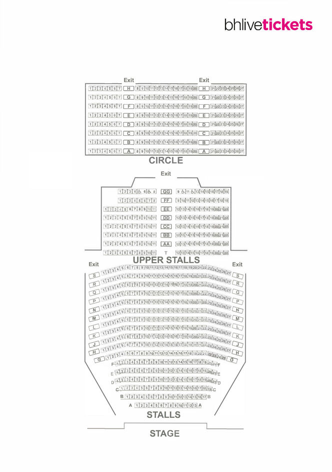 Ashcroft Theatre seating plan